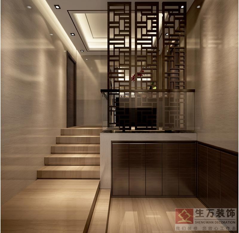 暨南大學(xué)羊城苑37棟關(guān)小姐大戶型家庭裝修樓梯間裝飾設(shè)計