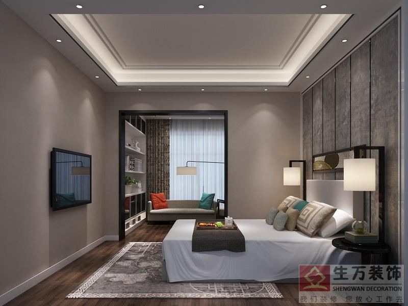 主人房現(xiàn)代中式裝修設計