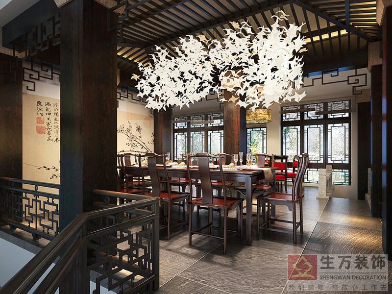 傳統(tǒng)中式風(fēng)格融合當(dāng)下簡潔手法，匯聚了東方文化的寬度，蘊(yùn)含了現(xiàn)代藝術(shù)的元素，將山、水、云、畫、亭臺等概念化元素自然表達(dá)貫穿全場