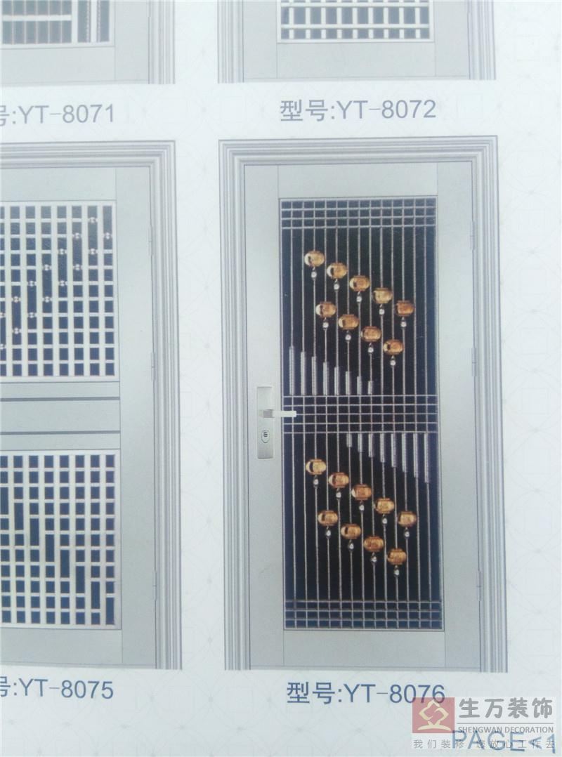 廣州防盜門生產(chǎn)廠家，廣州不銹鋼門工廠，廣州不銹鋼防盜門批發(fā)，此款不銹鋼門型號：TY-8076